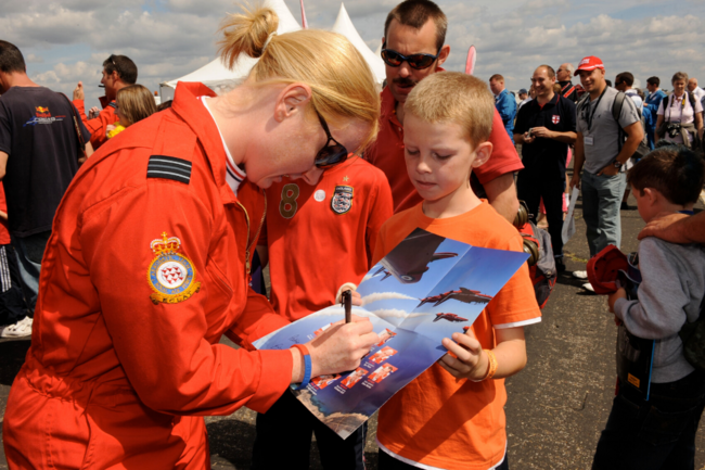 female red arrows pilot