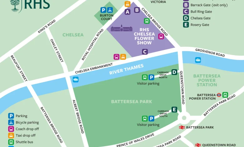 chelsea flower show map